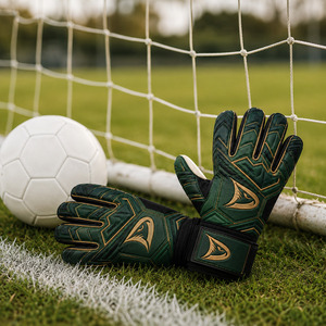 Guantes de Portero de Fútbol Verde Bosque y Bronce |   Látex Alemán de 4 mm con Ajuste de Neopreno |   Equipamiento de Fútbol de Marca Privada - Product Image 5