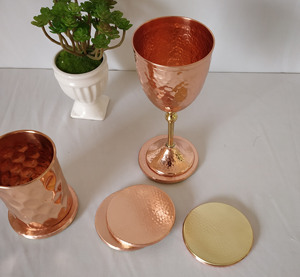 Sous-verre en laiton massif de qualité supérieure, diamètre 3 pouces, épaisseur 2 mm, finition miroir lisse, décoration de table de luxe - Product Image 3