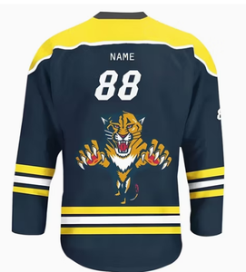 Custom Ice Hockey Jersey Men Long Sleeve Sublimated Print Moisture Wicking Polyester VNeck Adult Uniform - Product Image 3