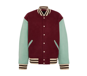 Blouson universitaire en laine pure, personnalisable avec logo, style baseball, épais, pour l'hiver, nouvelle mode, avec boutons en cuir, grandes tailles, vente en gros - Product Image 4