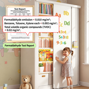 Estantería con Puertas Corredizas y Pizarra, Librería Infantil, Armario de Gran Capacidad, Organizador de Estudio que Ahorra Espacio - Product Image 5