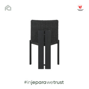 Silla de Jardín Moderna de Ratán Negro para Exteriores, Diseño Minimalista, Muebles Duraderos para Patio, Hechos a Mano en Indonesia - Product Image 5