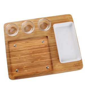 Platos Rectangulares Superpuestos Minimalistas Ecológicos de Bambú Aqdus Saleem, Venta al por Mayor |   Tablero de Mesa Natural Hecho a Mano - Product Image 2