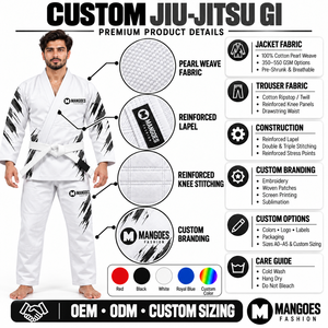 Premium BJJ Gi for <b>Men</b> Women Brazilian Jiu Jitsu Uniform Preshrunk Fabric Lightweight IBJJF <b>Kimono</b> <b>Jacket</b> Pants Training BJJ BJJ - Product Image 6