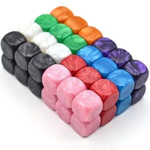 GAME HANDMADE RESIN PATTERN ECO-friendly Portable 6 Sided Acrylic Round Corner Standard Game D6 <b>Dice</b> for Yahtzee Game - Product Image 1