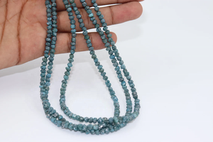 Piedra natural 5mm pepitas de Diamante Azul 15 pulgadas hebra de cuentas en bruto hebra de cuentas de diamante en bruto - Product Image 3