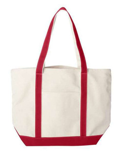 Custom Logo Plain <b>Medium</b> Beach Tote <b>Bag</b> Wholesale Cotton Two Tone Shopping Canvas Contrast Shoulder Handles - Product Image 6