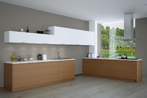 KOHAMA HIEP PHAT Modern <b>Wall</b>-Mounted Kitchen <b>Cabinets</b> Durable Particle Board MDF Plywood Eco-Friendly <b>Metal</b> Handles Apartment - Product Image 2