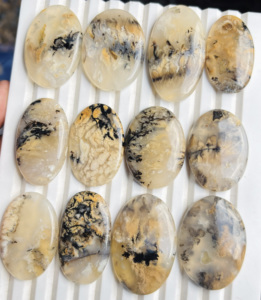 Prix de gros Cabochon d'agate naturelle Dendrite Tigre Qualité AAA, Pierre précieuse en vrac d'agate Dendrite pour la fabrication de bijoux, Améthyste - Product Image 3