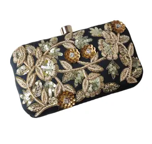 Lujosas carteras bordadas Monederos de noche hechos a mano Embragues exquisitos Bolso de mano ornamental para mujer DE LUXURY CRATS