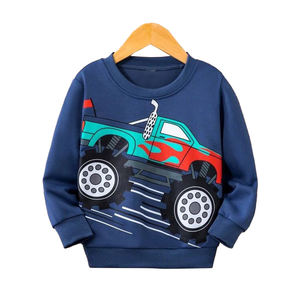 Sweat-shirts à col rond en coton imprimés sur mesure, vêtements décontractés pour enfants et bébés, impression à l'écran, sweat-shirt à col rond pour garçons, jeunes enfants - Product Image 1