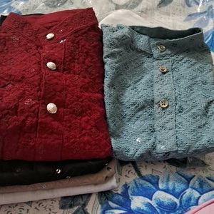 FAMUCAAS Kurta de algodón azul para niños con pijama blanco para uso casual, atuendo tradicional indio pakistaní, corte regular, largo hasta la rodilla - Product Image 5