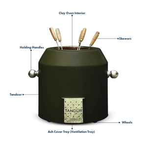 Parrilla Tandoor de Carbón de Acero Inoxidable, Duradera, con Seguridad contra Llamas, Sin Humo, Calentamiento Rápido, Portátil, Compacta, para Exteriores, Camping y Picnic - Product Image 3