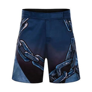 Shorts MMA décontractés pour hommes, fabriqués au Pakistan, à prix abordable, imprimés en contraste de couleurs, de haute qualité, confortables, avec taille élastique - Product Image 1