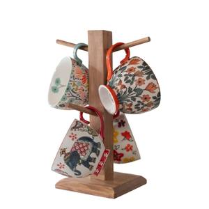 Soporte de Madera para Tazas de Café de la Mejor Calidad, con 6 Ganchos, Organizador de Almacenamiento para Encimera de Cocina, Ecológico - Product Image 4