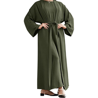 Abaya élégante pour femme musulmane, grande taille, décontractée, stylée, modeste, respirante, longueur ras du sol, pour le quotidien et les occasions spéciales