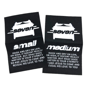 Etiquetas Tejidas Personalizadas con Pliegue Central, Etiquetas Tejidas Negras para Ropa - Product Image 4