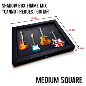 Music <b>Frame</b> Guitar 15 cm Square 11.8 <b>x</b> 9.8 Inch with Guitar and Glass Shadow Box <b>Frame</b> for Music Gifts and Souvenirs Marchandise - Product Image 3