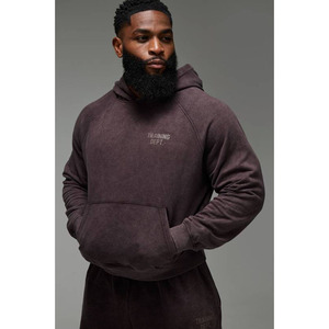 Sudaderas con Capucha de Diseño Personalizado OEM, 100% Algodón, Felpa Gruesa, Corte Regular, Ecológicas, Lisas, Teñidas, Ropa Urbana para Hombre - Product Image 1