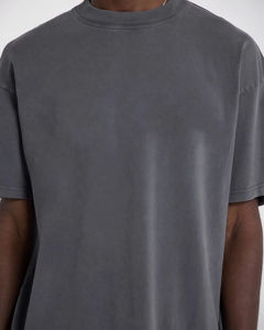 Custom Oversized Cotton <b>Tshirt</b> for Men Acid Washed Boxy Fit Drop Shoulder Blank Tee, Rib Neck Streetwear T-shirt Manufacturer - Product Image 3