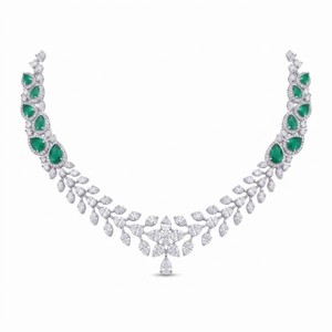 Collier classique unisexe en or massif 14 carats avec diamant de laboratoire taille poire, style vintage, bijou de fiançailles, sertissage pavé - Product Image 2