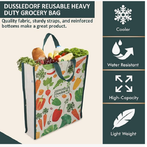 Designer Eco Cotton <b>White</b> Vintage Open Carry <b>Tote</b> <b>Bag</b> Multipurpose Reusable Shopping Strong Handles High Quality Retail <b>Bags</b> - Product Image 2