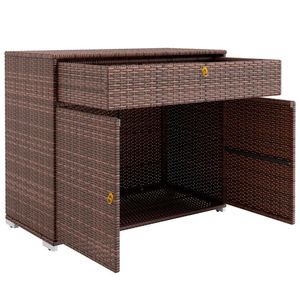 Armadio/Mobiletto da Esterno Marrone Misto con Ripiani - Product Image 5