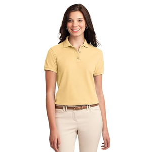 Polo vert lime uni pour femme, manches courtes, en coton respirant, idéal pour le bureau en été, élégant, coupe ajustée, pour le quotidien - Product Image 4