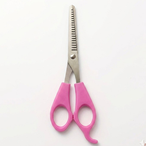 Ciseaux à effiler les cheveux rose vif avec manche en plastique, 6 pouces, ciseaux de barbier professionnels en acier inoxydable, outils de coiffure - Product Image 1