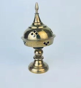 Trending Style Brass Incense <b>Burner</b> With Star Cutouts Religious Aromatic Diffuser All-Season Use Incense <b>Burner</b> - Product Image 5
