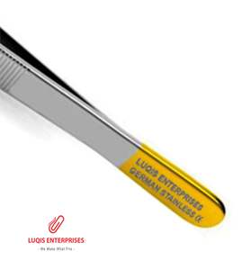 Pinzas Adson Marrones para Tejidos, con Dientes Serrados de Carburo de Tungsteno 7x7, Pinzas Quirúrgicas de Pulgar, Instrumento Médico de Acero Inoxidable - Product Image 3