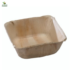 Tazones desechables cuadrados de hoja de palma de 5 pulgadas para sopas y salsas, vajilla compostable para fiestas, venta al por mayor - Product Image 3