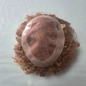 วิกผมคนอินเดียแบบม้วนผมสำหรับผู้ชายผมปลอมแบบโมโน - Product Image 1