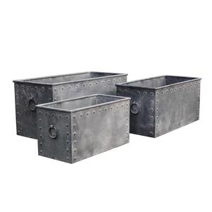 Farmhouse Galvanized Planter Pot With Rustic <b>Country</b> Style For Flowers Herbs Succulents <b>Garden</b> Decoration Patio Landscaping - Product Image 5