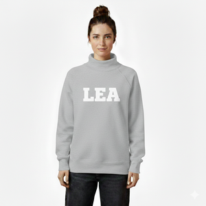 เสื้อสเวตเตอร์คอเต่าสีเหลืองสำหรับผู้หญิง แบรนด์ LEA ทรงหลวม ไหล่ตก สไตล์ทันสมัย ใส่สบาย เหมาะสำหรับฤดูหนาว รับบริการสกรีนโลโก้ - Product Image 2