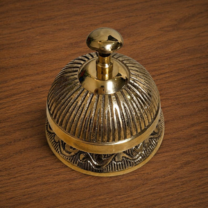 Campana de Recepción de Latón, Campana de Servicio Vintage para Hotel, Campana Decorativa Pulida a Mano, Campana de Llamada para Restaurante, Oficina, Conserjería - Product Image 2