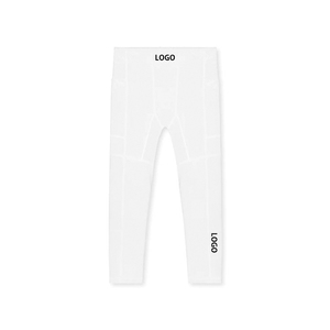 Men's Compression Leggings-Polyester Quick Dry Breathable <b>Athletic</b> Running Full Length 180g Elastic Waist Stretch Workout Pants - Product Image 2