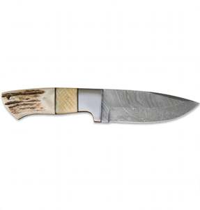 Handcrafted Patterned Steel Drop-Profile <b>Craft</b> <b>Tool</b> Bone & Stag Handle Executive Display Piece - Product Image 5