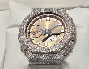 Kit de modification de boîtier de montre de plongée octogonal de luxe Royal Ice Frosted Dvars Diamond GA13 avec date automatique, style urbain, montre statement - Product Image 1