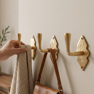Modern Style Solid Metal Brass Whale Wall Hooks with Detachable Design Rails and <b>Key</b> Hanger Coat Hook-Wall Mounted Decorative - Product Image 1