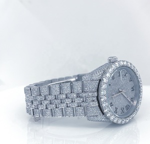 Brand New High Quality Iced Out 2024 Arrival Luxury Gold Silver Customized Hip Hop <b>Men</b> Moissanite Diamond <b>Wrist</b> <b>Watch</b> - Product Image 3