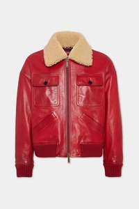 Chaqueta de cuero y piel de alta calidad, moderna y elegante, muy sofisticada y genial. - Product Image 3