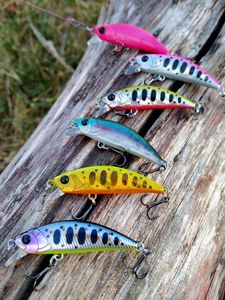 Leurre artificiel rigide type Minnow en acier avec hameçons, 1 paquet, pour la pêche au bar en eau douce, leurres de surface moyenne - Product Image 3