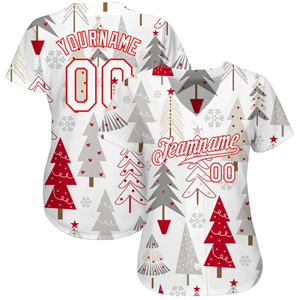 Custom Christmas Baseball Jersey Sublimated Team Uniform Button <b>Down</b> Sports Shirt Moisture Wicking Apparel - Product Image 2