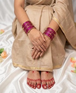 Bracelets en verre kashmiri rose vif tendance avec perles taille émeraude, couleurs personnalisées, bijoux d'anniversaire - Product Image 6