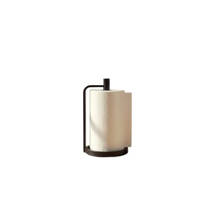 Modern Matte Black Stainless Steel Paper Towel Holder <b>Stand</b> with Heavy Duty <b>Weighted</b> Base Freestanding Kitchen Roll Holder - Product Image 2