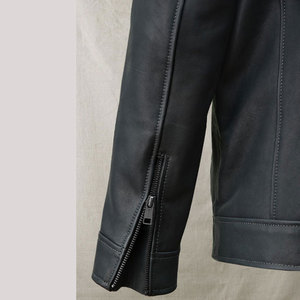 Veste en cuir marron vieilli pour homme, qualité supérieure, style motard, en peau de mouton, vente directe usine, modèle très prisé - Product Image 6