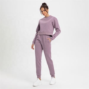 Econex Sports OEM Survêtement en coton pour femmes Logo personnalisé Ensemble de sweat à capuche 2 pièces Sweat-shirt respirant en molleton imprimé personnalisé Vente en gros - Product Image 2
