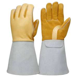 Gants de travail de sécurité en cuir de vachette résistant à la chaleur pour soudeurs - Product Image 1