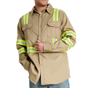 Chemise haute visibilité à manches longues avec fermeture boutonnée, tissu doux, séchage rapide, vêtements de travail réfléchissants, chemise haute visibilité pour usage quotidien - Product Image 1